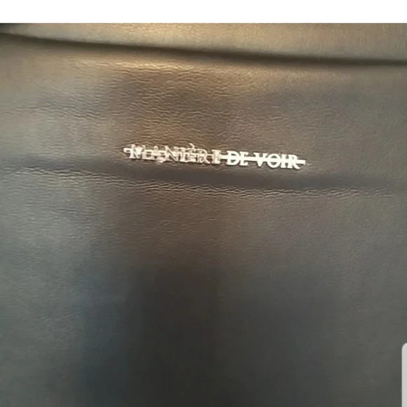 Maniere De Voir Mens Jacket Vegan Leather Size L Half Sleeves Like New - Picture 6 of 10